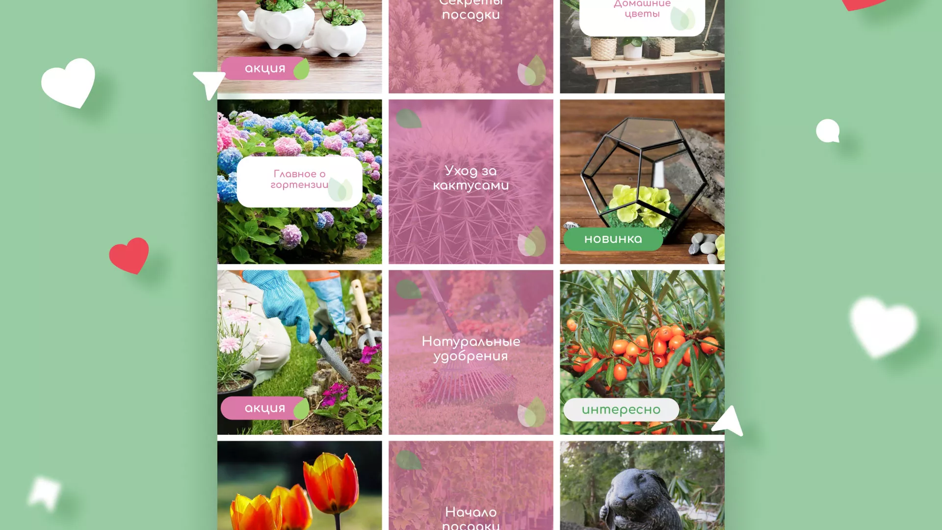 Разработка оформления профиля Instagram для магазина «Floraint» в Суоярви