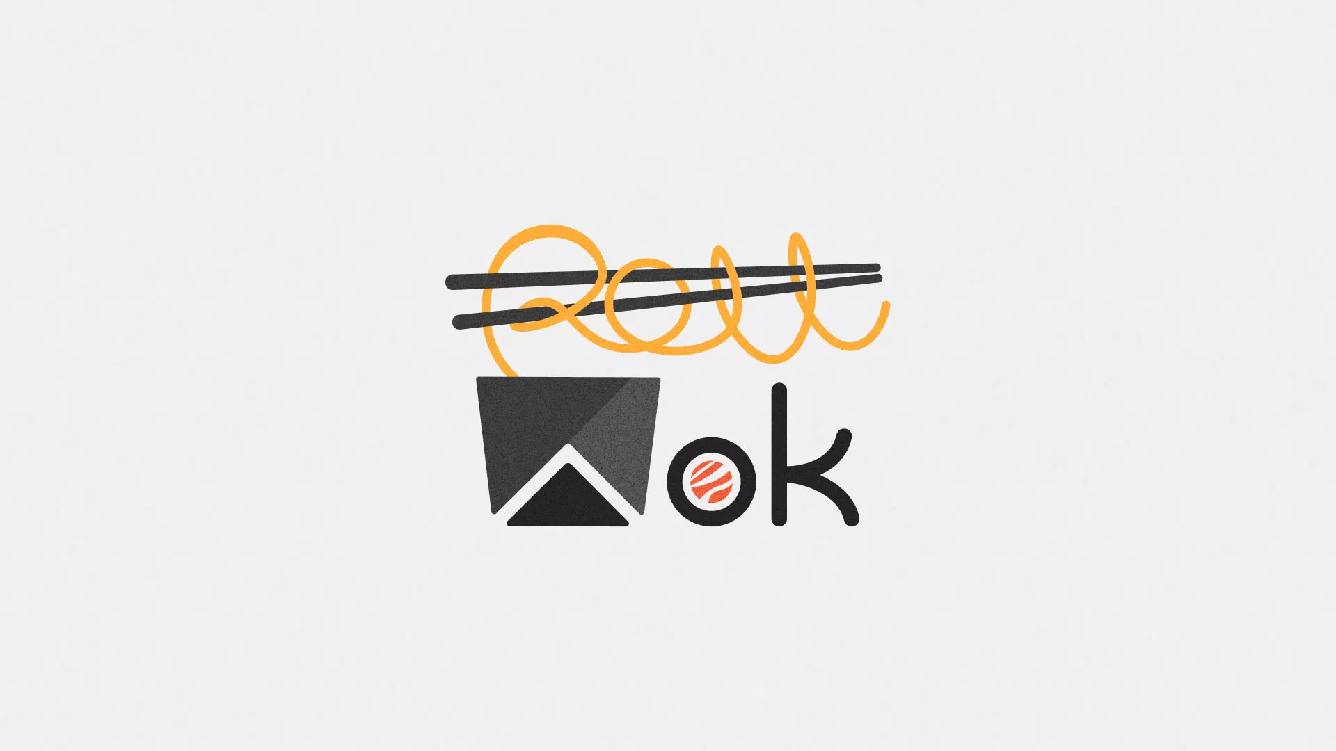 Разработка логотипа суши-бара «Roll Wok Club» в Суоярви