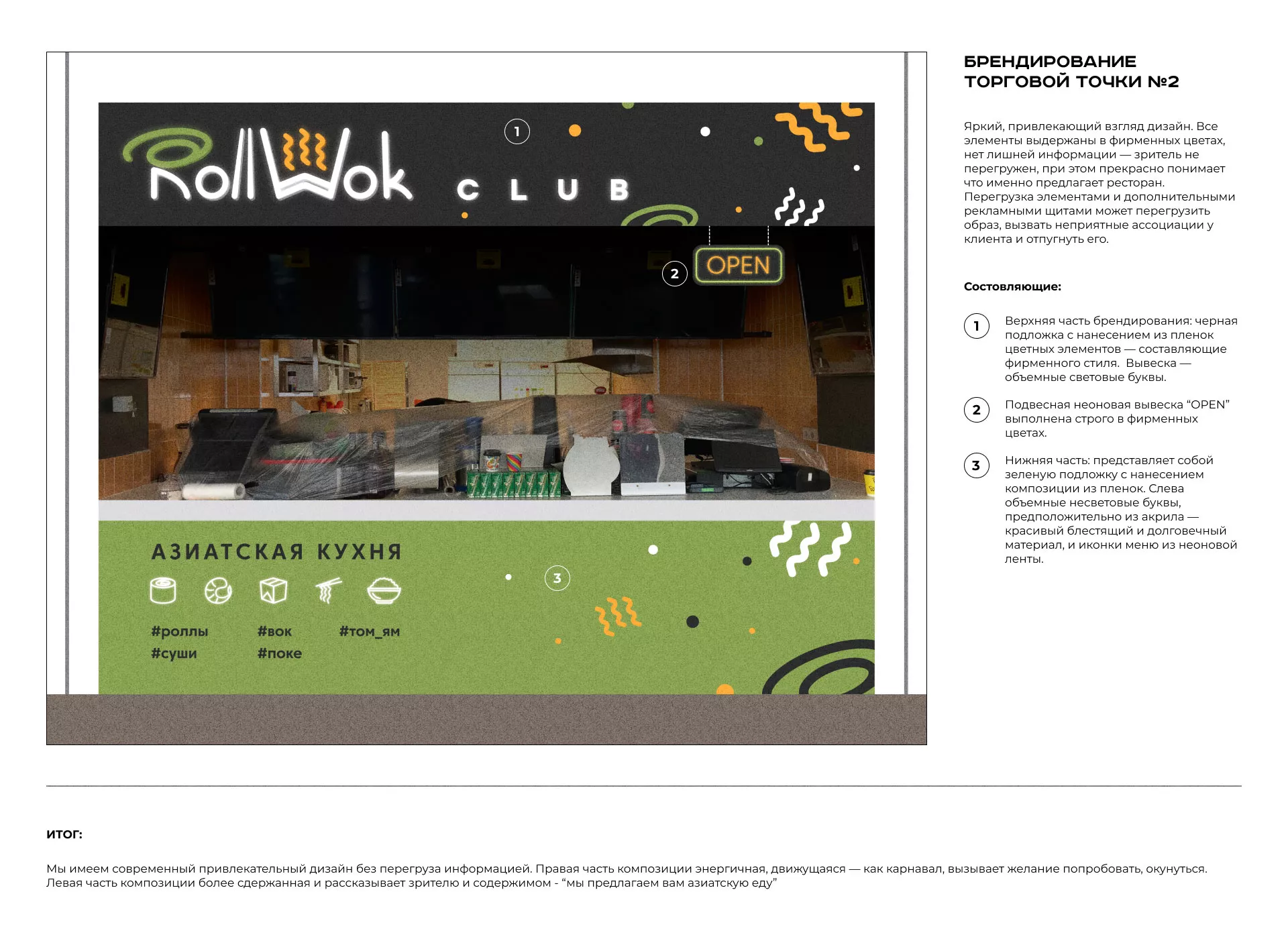 Брендирование торговых точек суши-бара «Roll Wok Club» в Суоярви