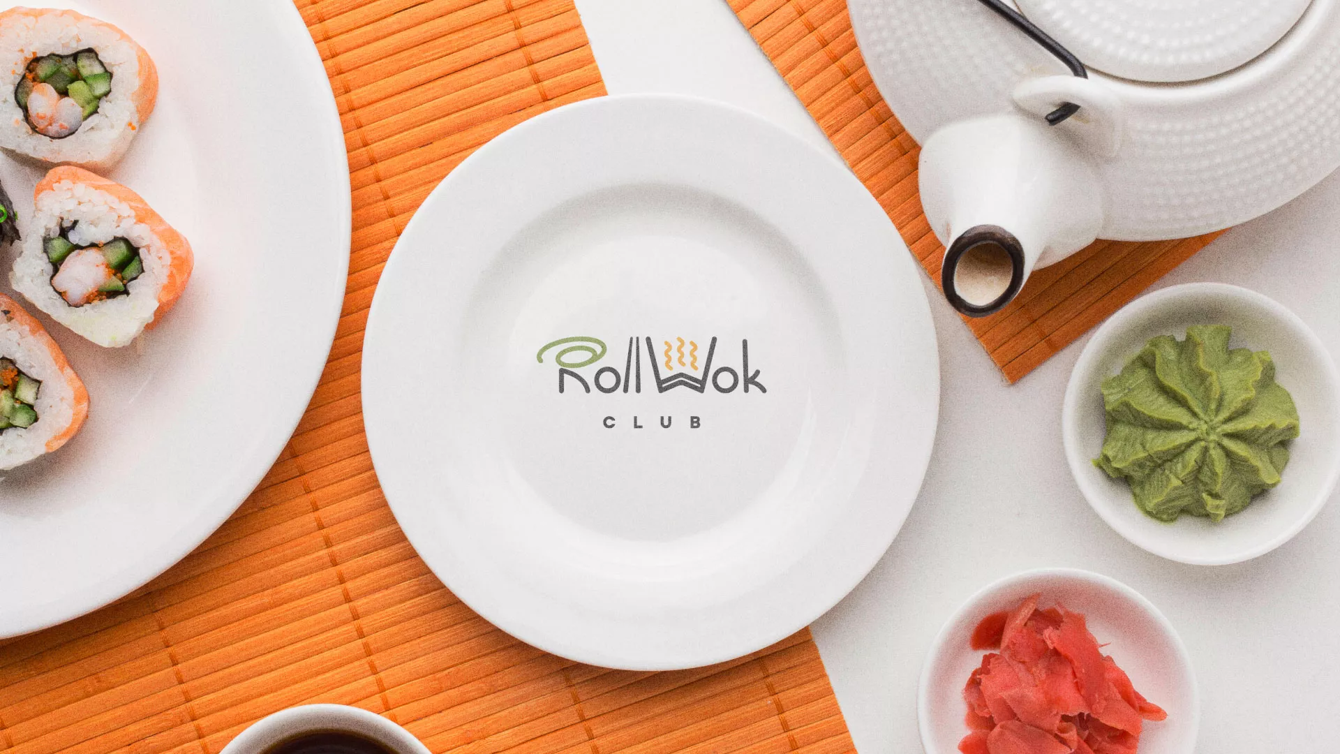 Разработка логотипа и фирменного стиля в Суоярви для суши-бара «Roll Wok Club» Разработка логотипа и фирменного стиля в Суоярви для суши-бара «Roll Wok Club»